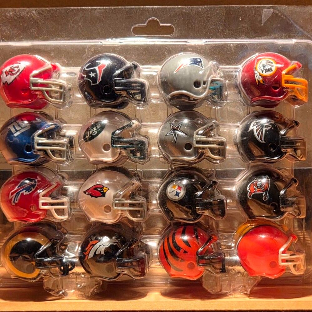 Riddell Tracker NFL 2018 Micro Gumball Helmets Full Set Collectible AFC NFC - Picture 2 of 6